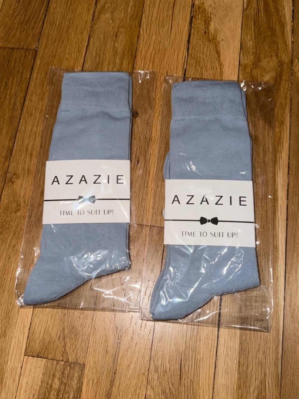 Azazie Men’s Dusty Blue Dress Socks